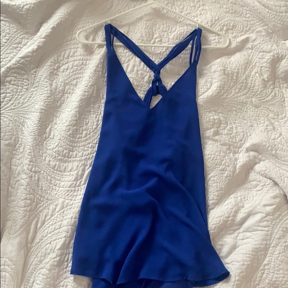 Naked zebra flowy tank top